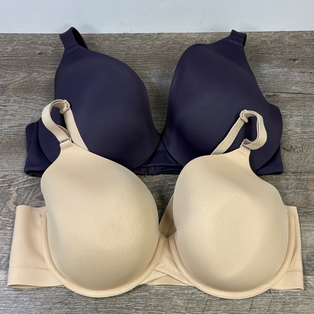 Cacique Lightly Lined Full Coverage Bras (40DD) Bundle of 2